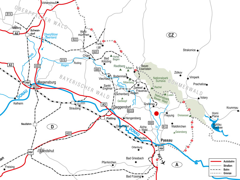 Karte Anfahrt Ringelai